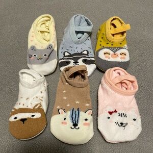 6 pair Robibabi infant socks 1-3T